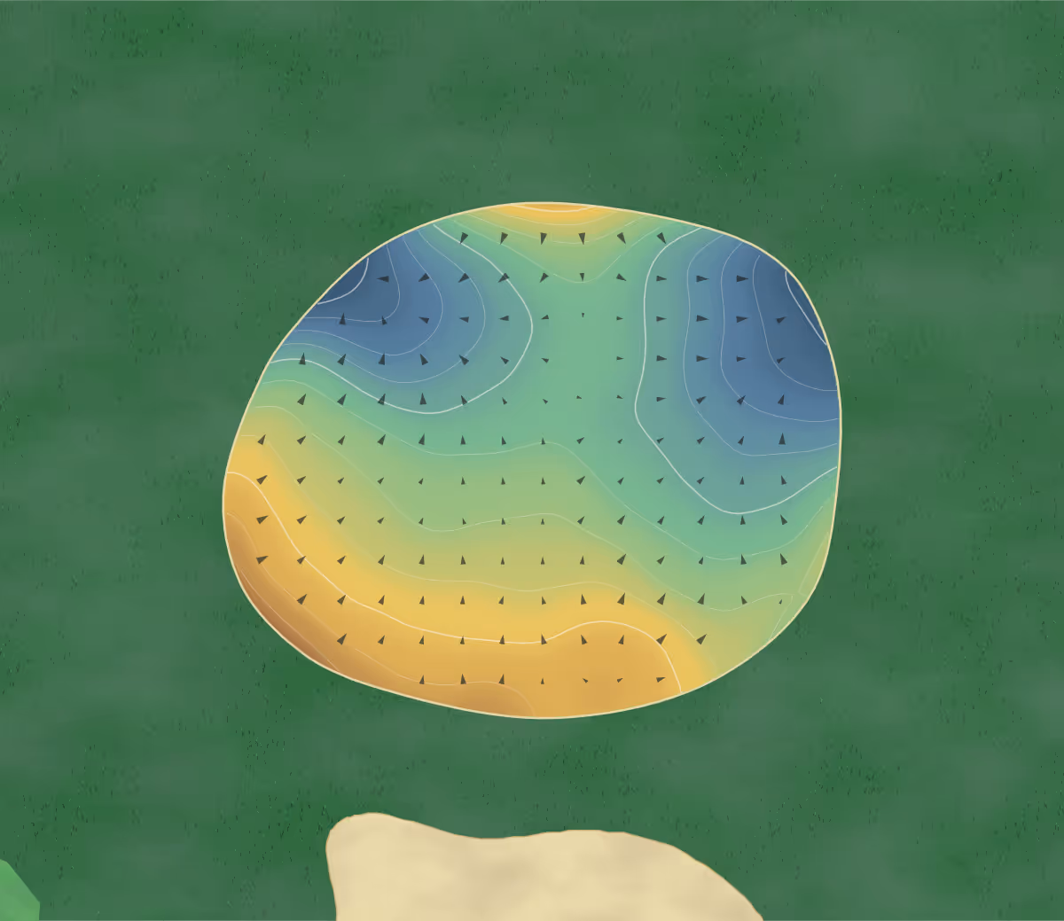 Green contour map of Madden's on Gull in Brainerd, Minnesota: 149 elevation contours at a 3-inch interval with fall-line arrows, traced from 1-meter lidar