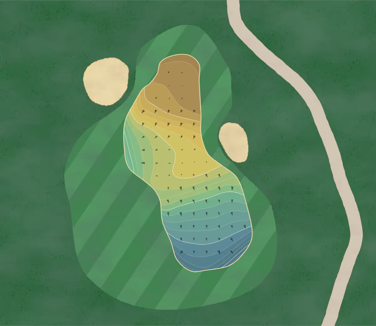 Green contour map of Magnolia Creek in League City, Texas — 247 elevation contours at a 3-inch interval with fall-line arrows, traced from 1-meter lidar