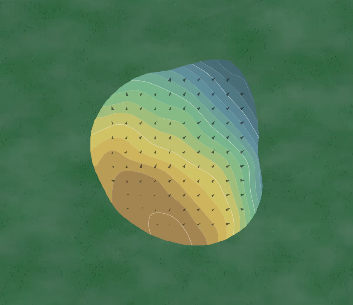 Green contour map of Magnolia Point in Green Cove Springs, Florida — 79 elevation contours at a 3-inch interval with fall-line arrows, traced from 1-meter lidar