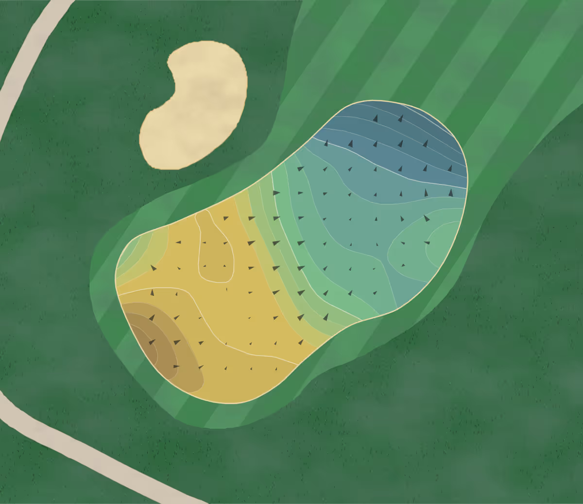 Green contour map of Manatee Cove in Patrick AFB, Florida — 263 elevation contours at a 3-inch interval with fall-line arrows, traced from 1-meter lidar