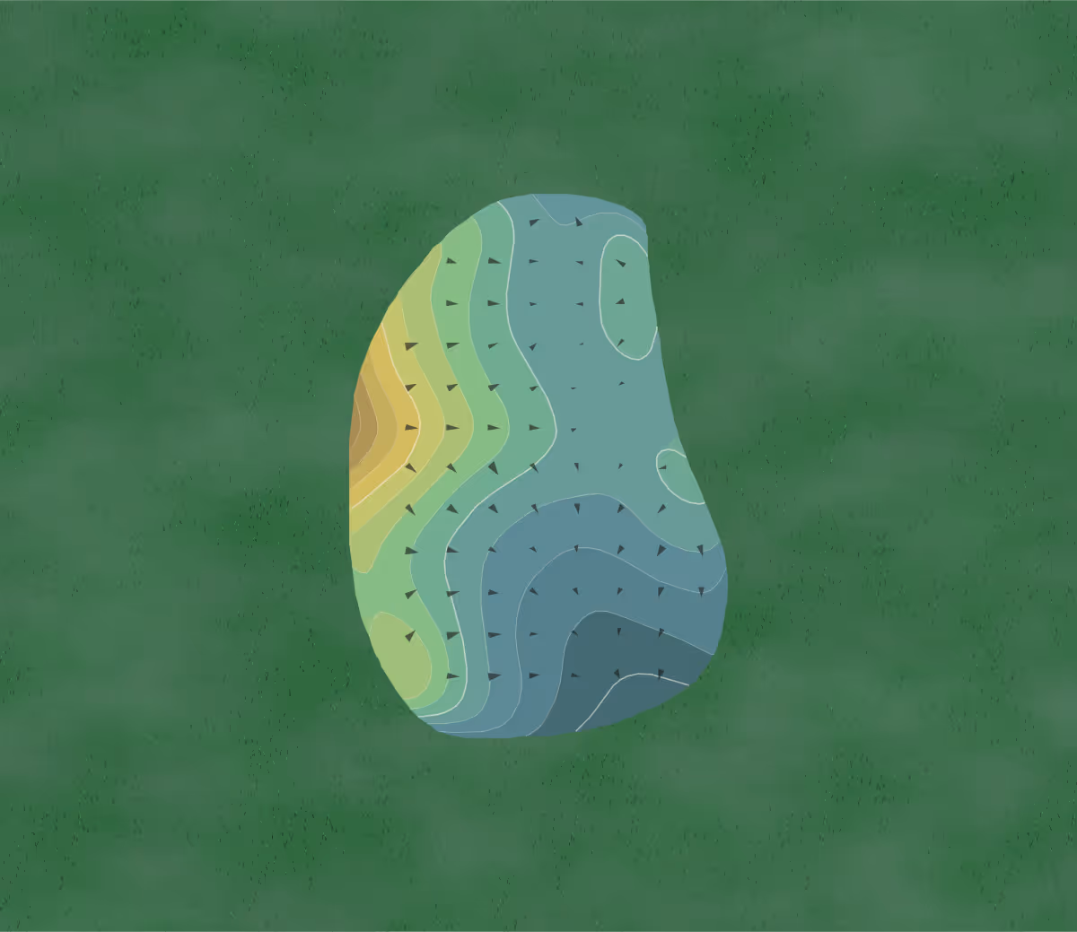 Green contour map of Manhattan Woods in West Nyack, New York — 34 elevation contours at a 3-inch interval with fall-line arrows, traced from 1-meter lidar