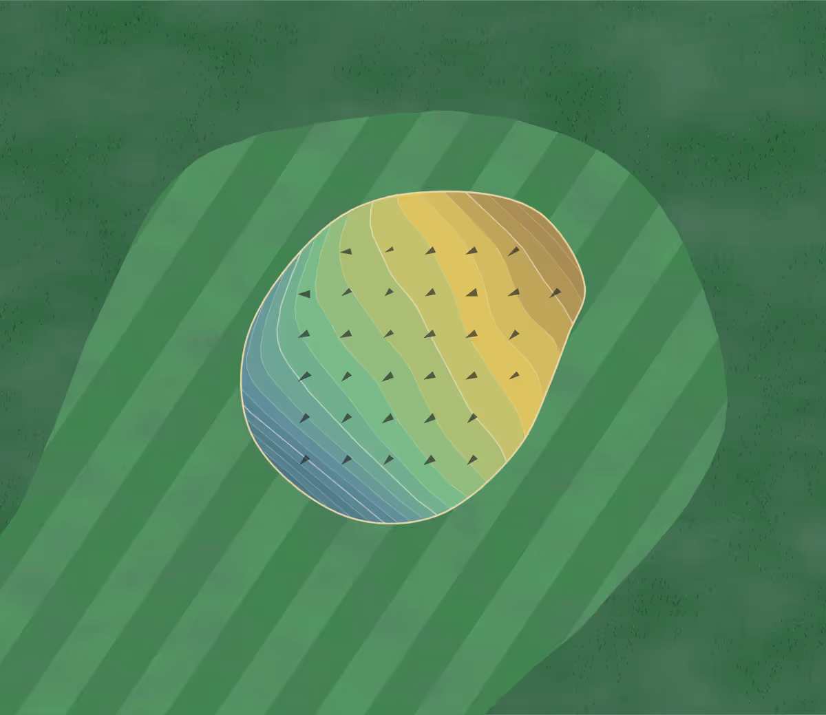 Green contour map of Manning Manilla in Manning, Iowa — 103 elevation contours at a 3-inch interval with fall-line arrows, traced from 1-meter lidar