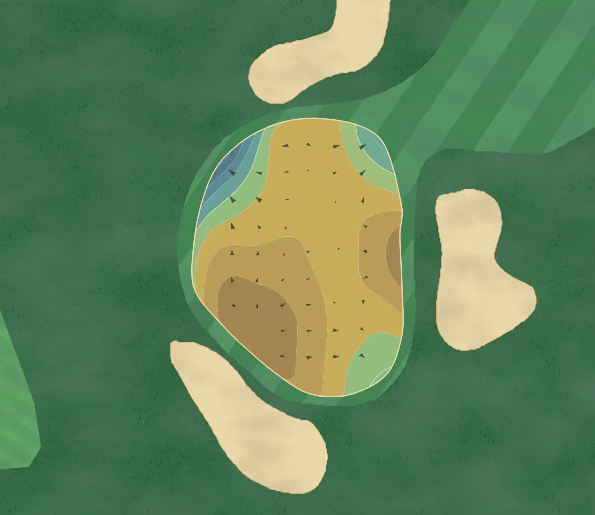 Green contour map of Maple Dale in Dover, Delaware — 175 elevation contours at a 3-inch interval with fall-line arrows, traced from 1-meter lidar