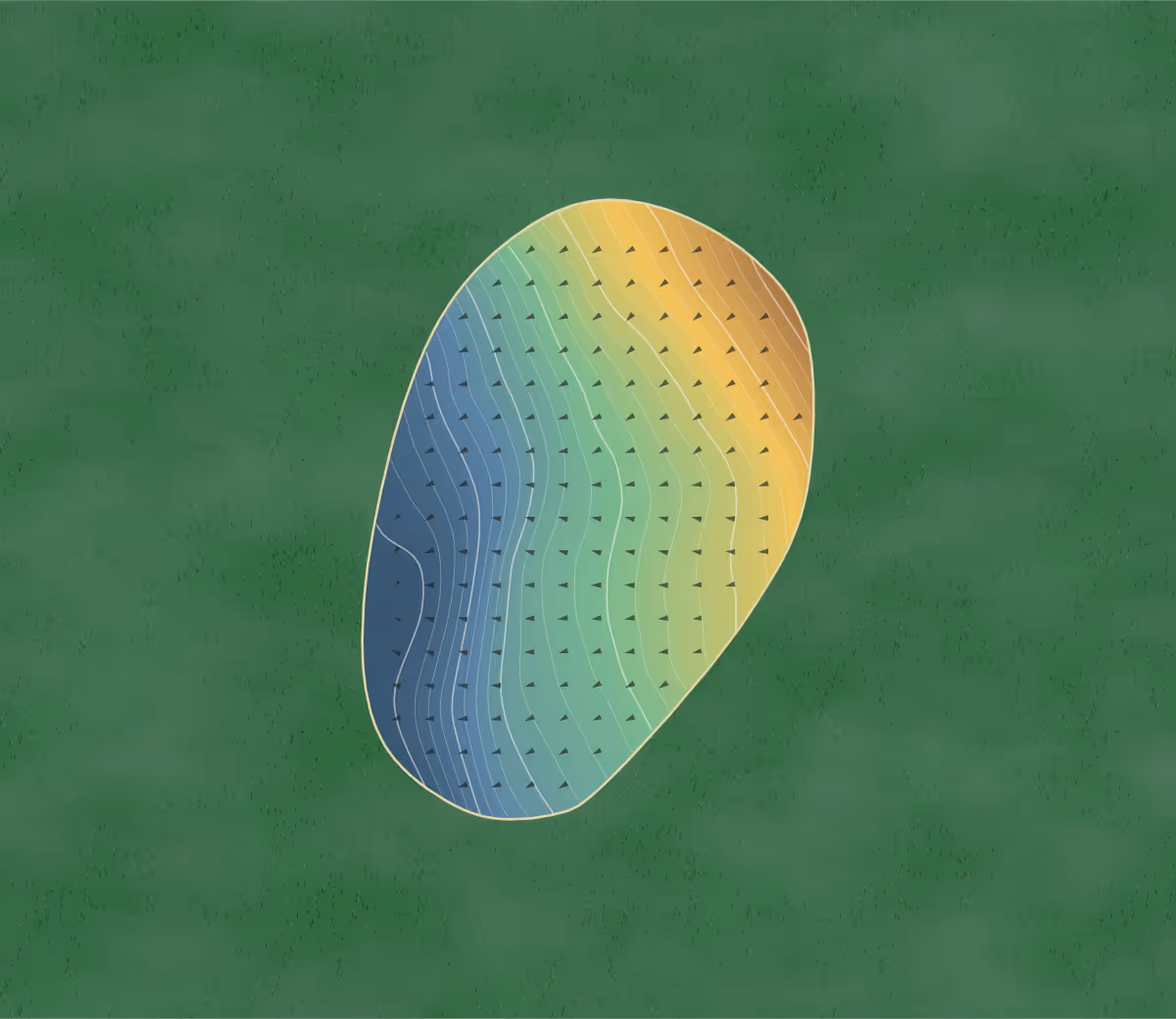 Green contour map of Mark's Nine in Prince Albert, Canada: 84 elevation contours at a 8-centimeter interval with fall-line arrows, traced from 1-meter lidar