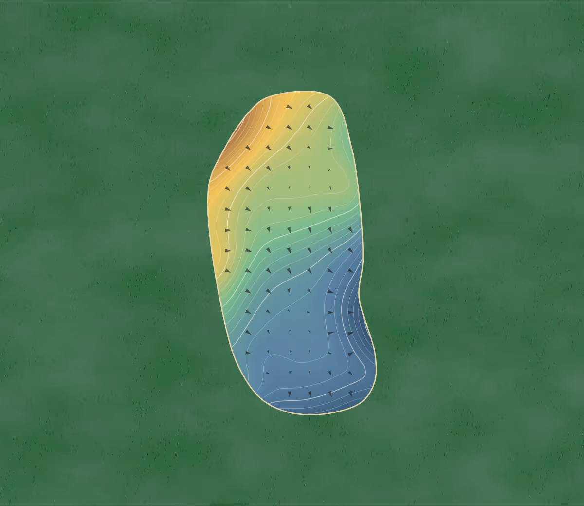 Green contour map of Meadowbrook GC in Rutherfordton, North Carolina — 241 elevation contours at a 3-inch interval with fall-line arrows, traced from 1-meter lidar