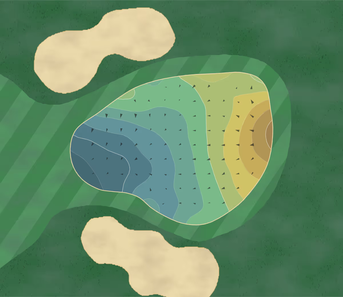 Green contour map of Mee Kwon in Mequon, Wisconsin — 197 elevation contours at a 3-inch interval with fall-line arrows, traced from 1-meter lidar