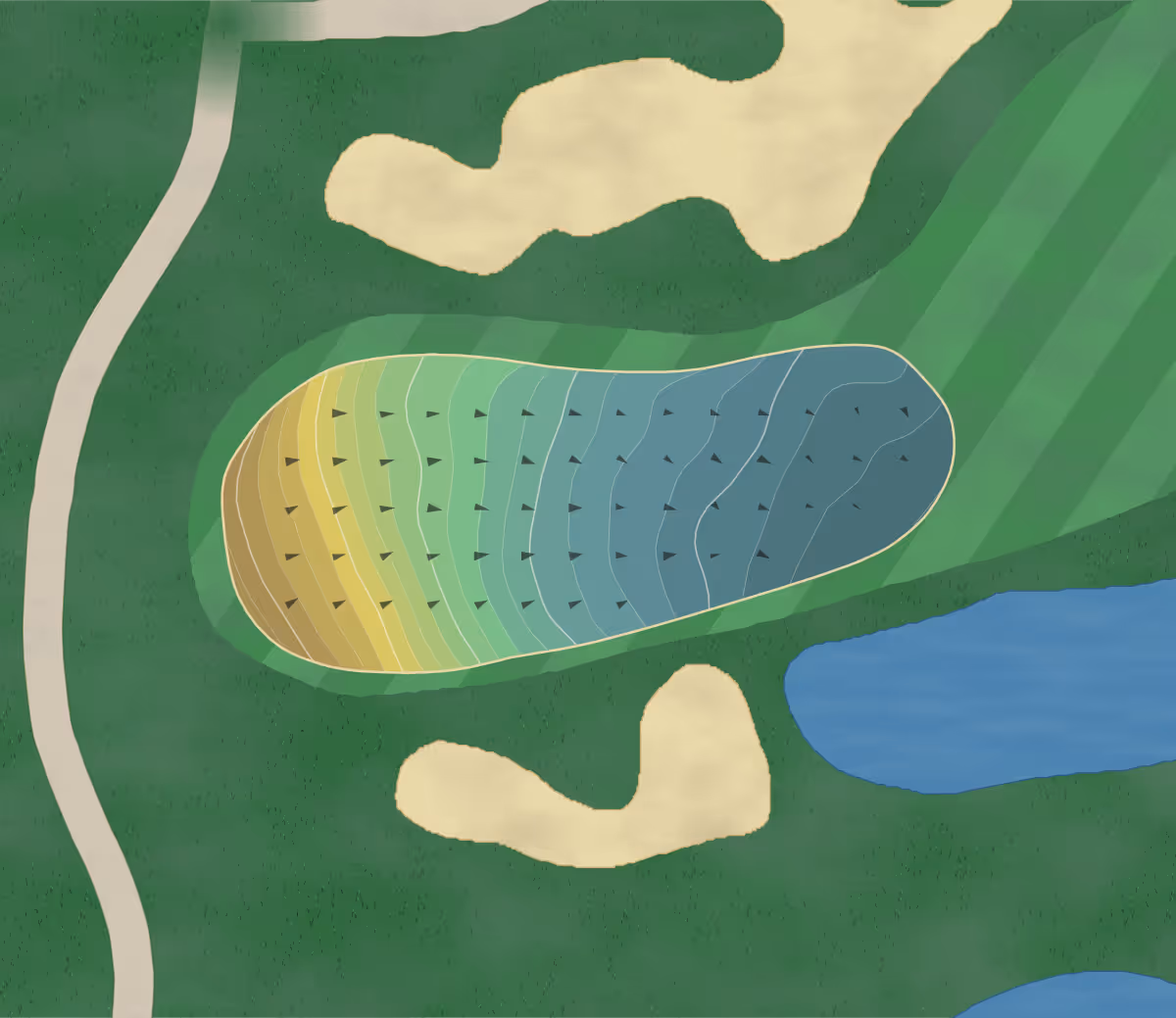 Green contour map of Metuchen in Edison, New Jersey — 200 elevation contours at a 3-inch interval with fall-line arrows, traced from 1-meter lidar