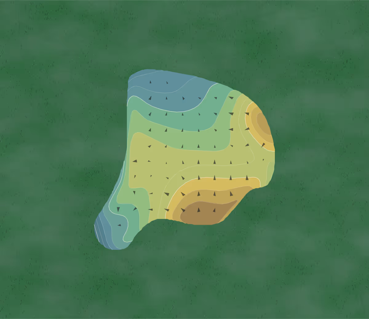 Green contour map of Mimosa Hills in Morganton, North Carolina — 230 elevation contours at a 3-inch interval with fall-line arrows, traced from 1-meter lidar