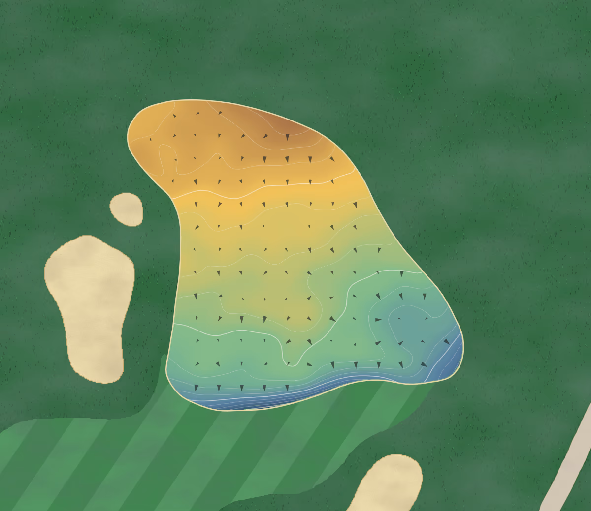 Green contour map of Mirimichi in Millington, Tennessee: 112 elevation contours at a 3-inch interval with fall-line arrows, traced from 1-meter lidar