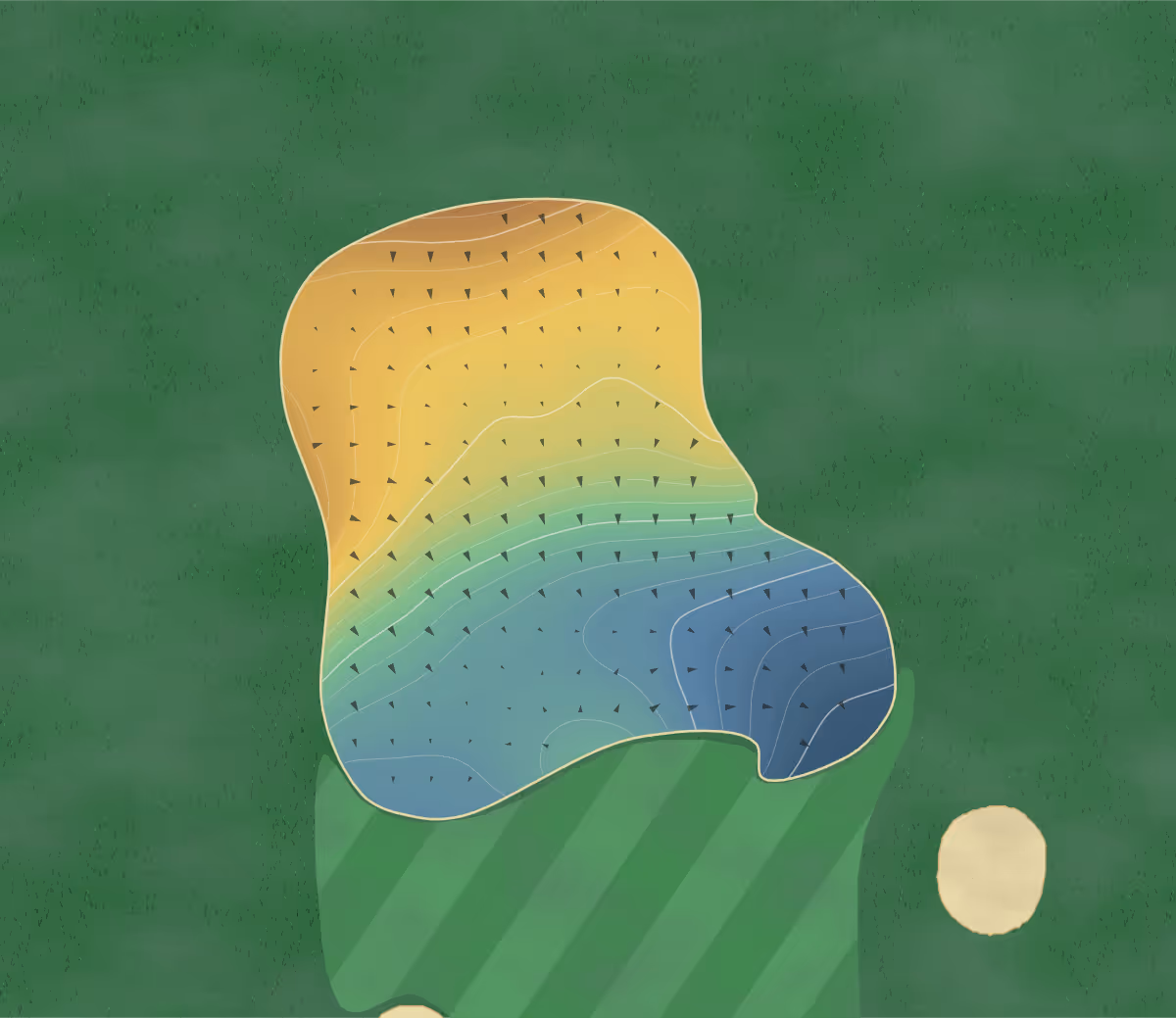Green contour map of Mission Mountain in Ronan, Montana — 165 elevation contours at a 3-inch interval with fall-line arrows, traced from 1-meter lidar