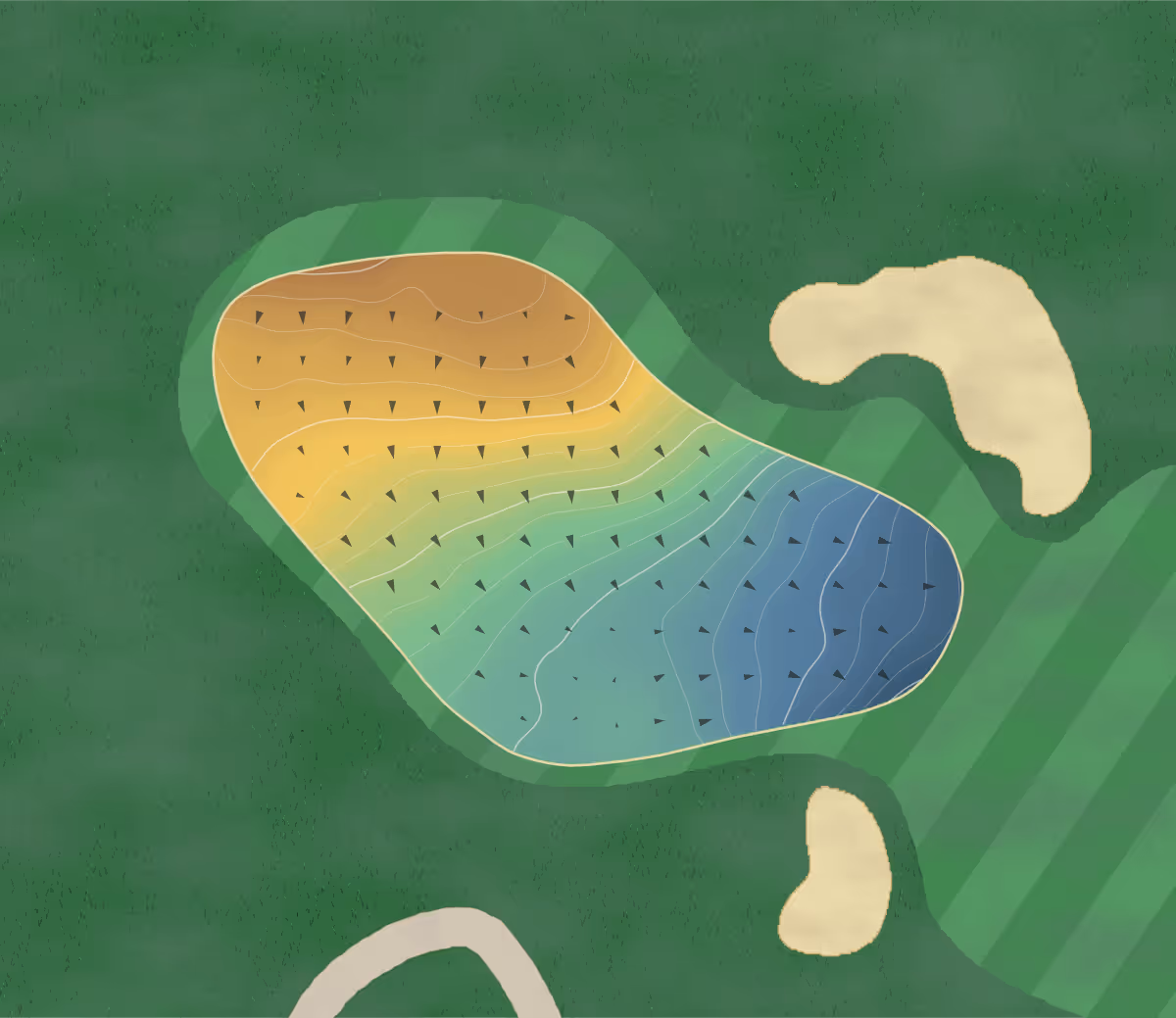 Green contour map of Montammy in Alpine, New Jersey: 253 elevation contours at a 3-inch interval with fall-line arrows, traced from 1-meter lidar
