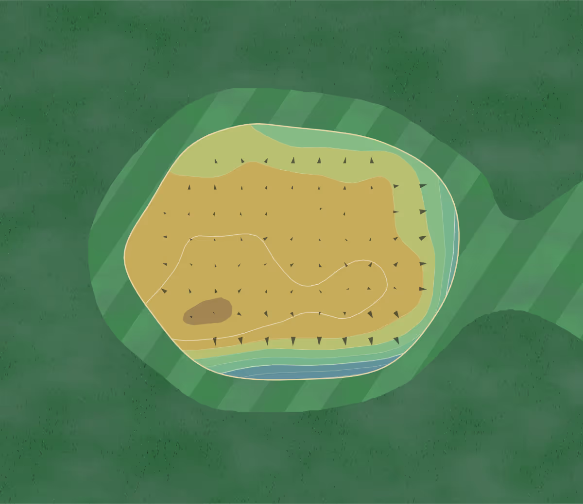 Green contour map of Morrison Lake in Michigan, United States — 26 elevation contours at a 3-inch interval with fall-line arrows, traced from 1-meter lidar