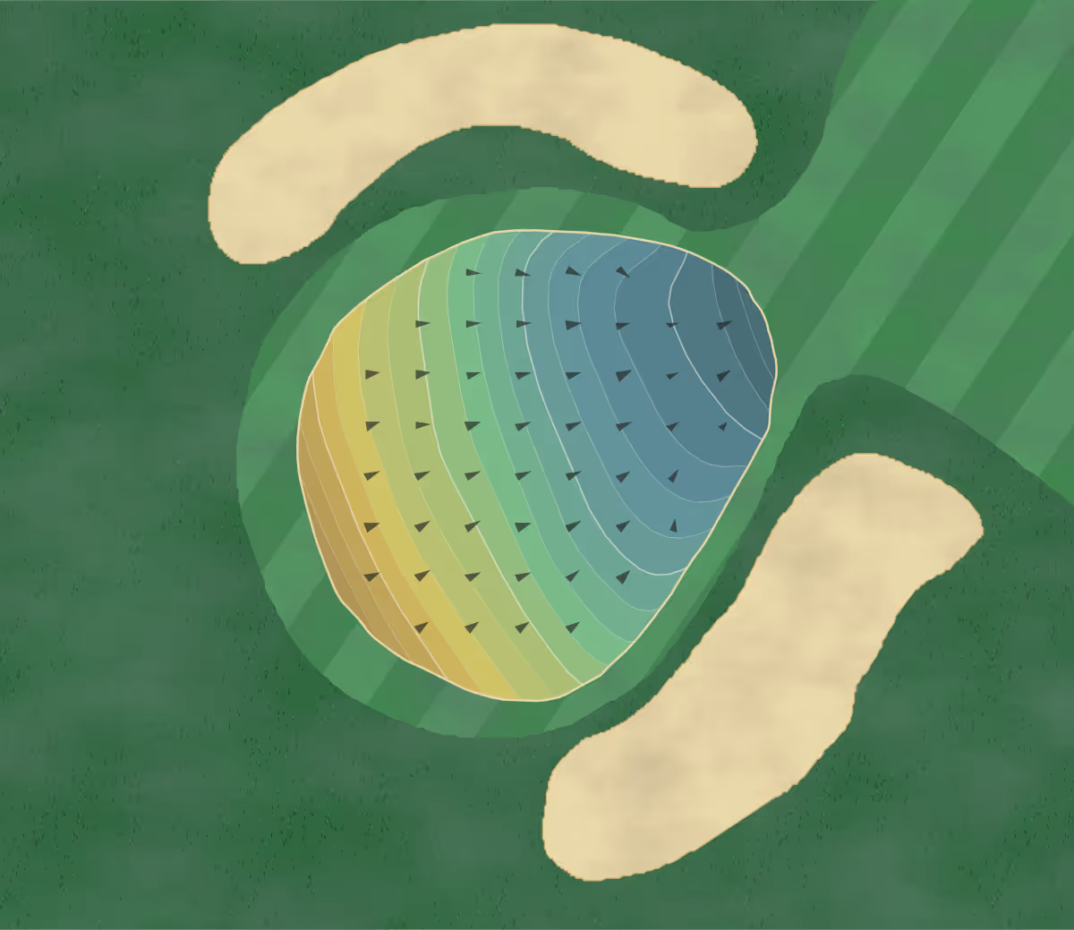 Green contour map of Mount Tabor in Mount Tabor, New Jersey — 105 elevation contours at a 3-inch interval with fall-line arrows, traced from 1-meter lidar