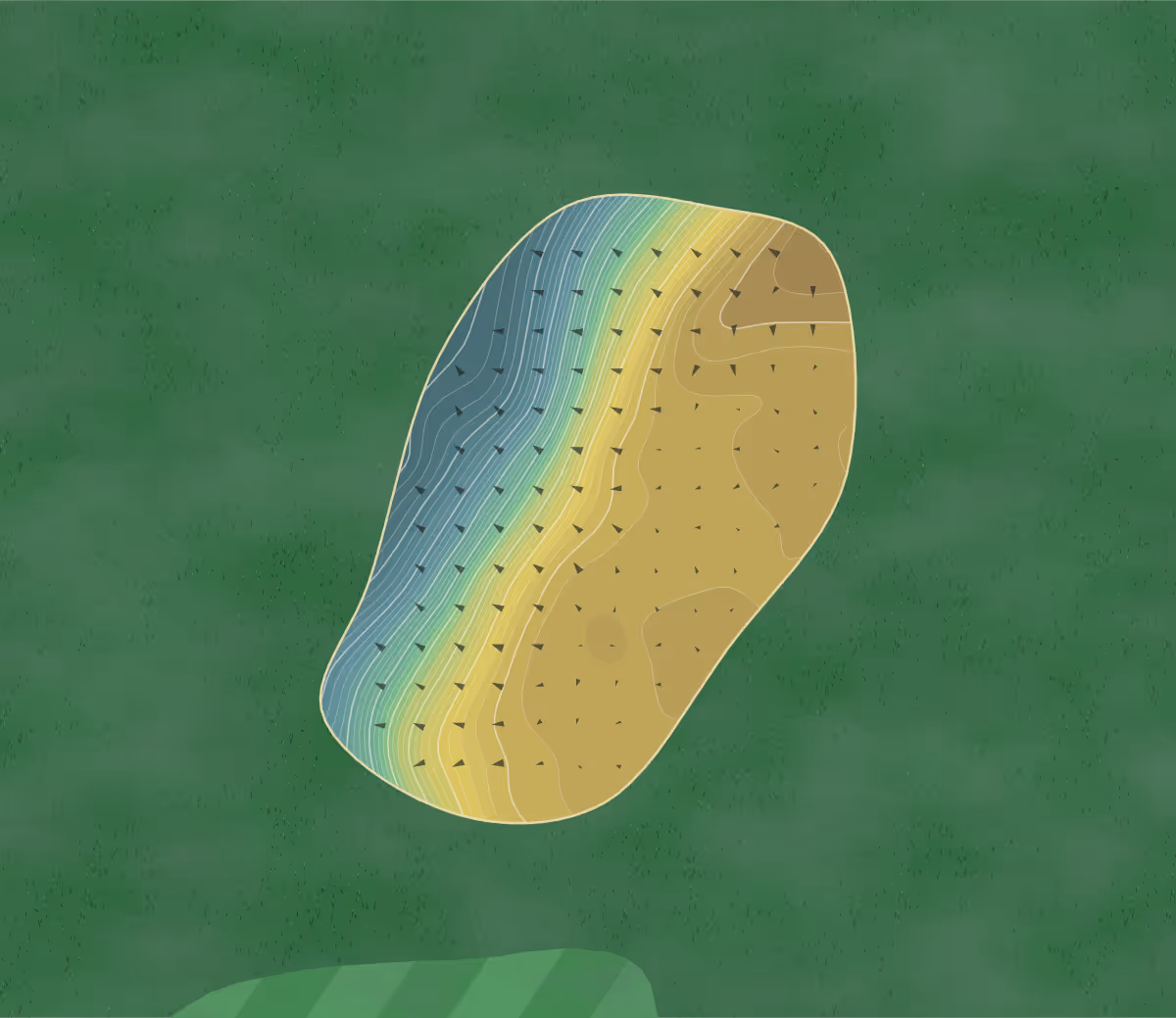 Green contour map of Valley View Farm in Saginaw, Michigan — 328 elevation contours at a 3-inch interval with fall-line arrows, traced from 1-meter lidar