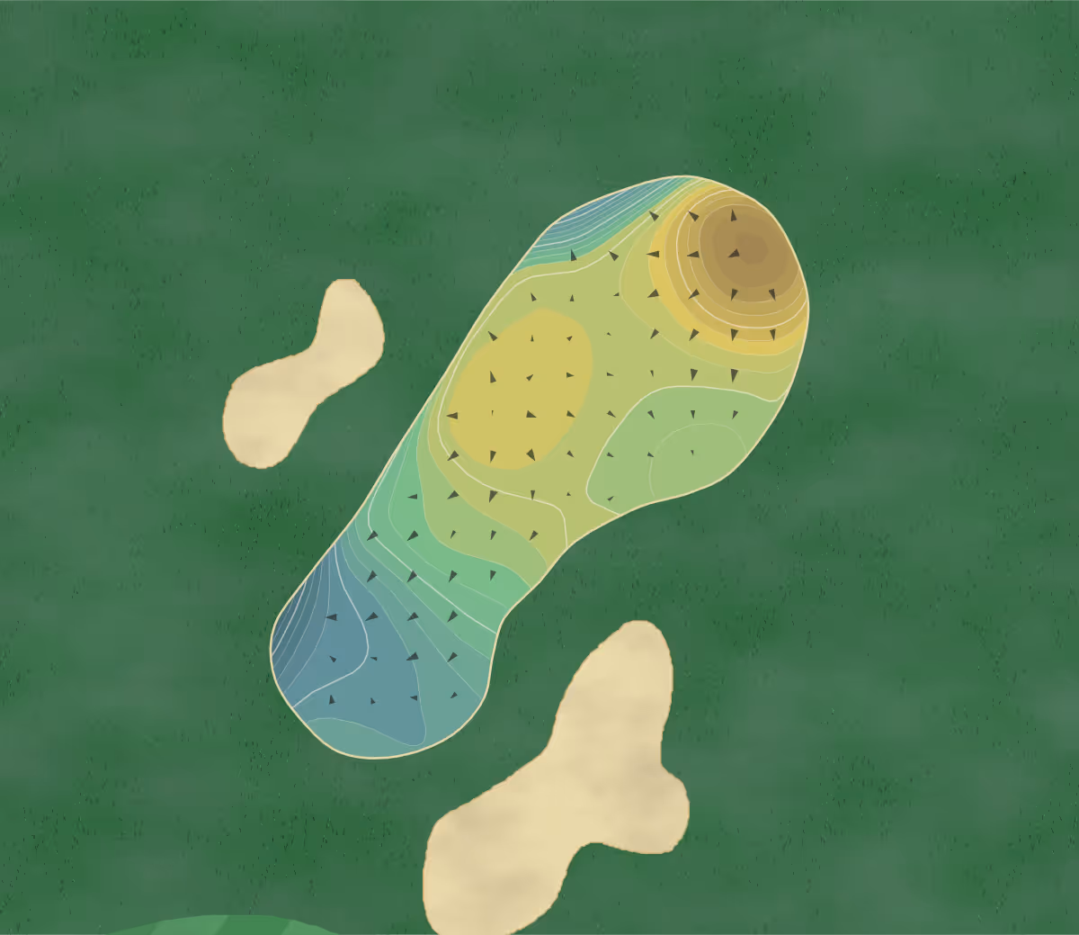 Green contour map of Musgrove Mill in Clinton, South Carolina — 301 elevation contours at a 3-inch interval with fall-line arrows, traced from 1-meter lidar