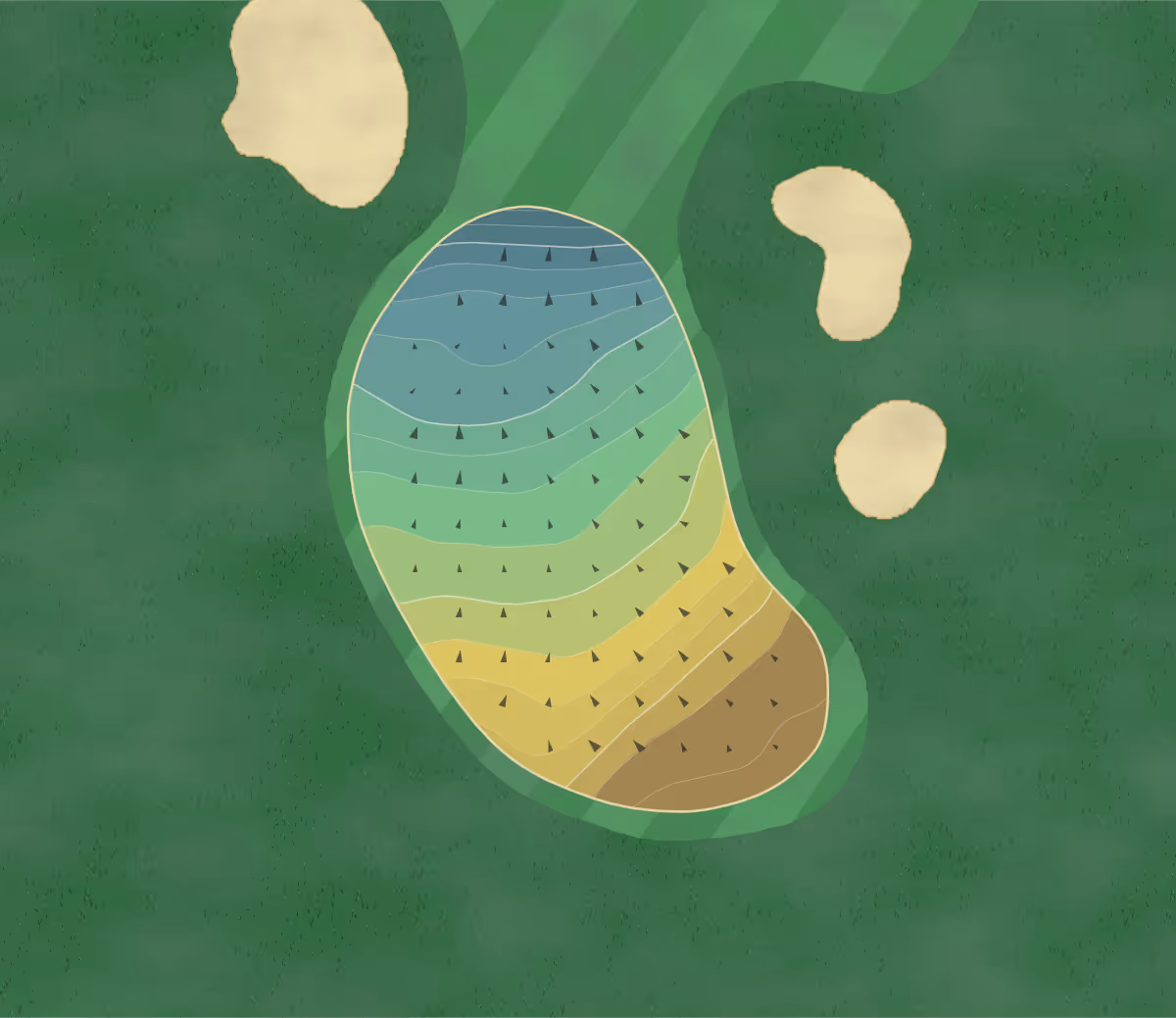 Green contour map of Musket Ridge in Myersville, Maryland — 187 elevation contours at a 3-inch interval with fall-line arrows, traced from 1-meter lidar