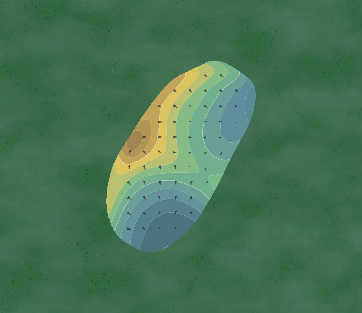 Green contour map of Hammock Course in Key Largo, Florida — 86 elevation contours at a 3-inch interval with fall-line arrows, traced from 1-meter lidar