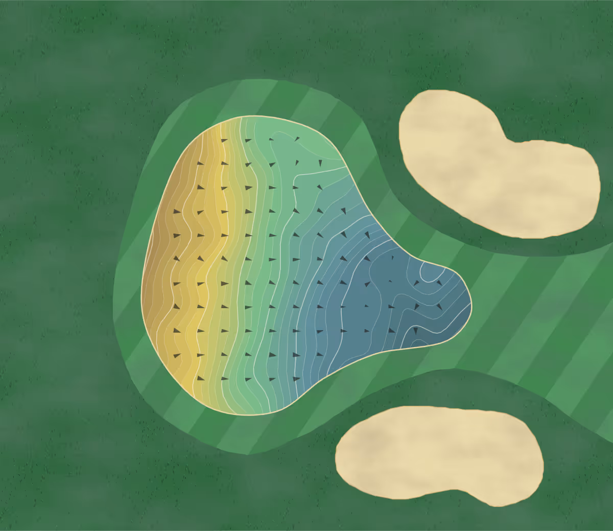 Green contour map of Oceana in Shelby, Michigan — 258 elevation contours at a 3-inch interval with fall-line arrows, traced from 1-meter lidar