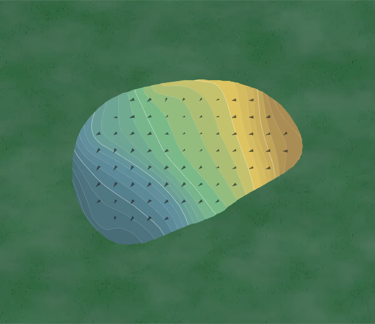Green contour map of Ocotillo in Chandler, Arizona — 260 elevation contours at a 3-inch interval with fall-line arrows, traced from 1-meter lidar