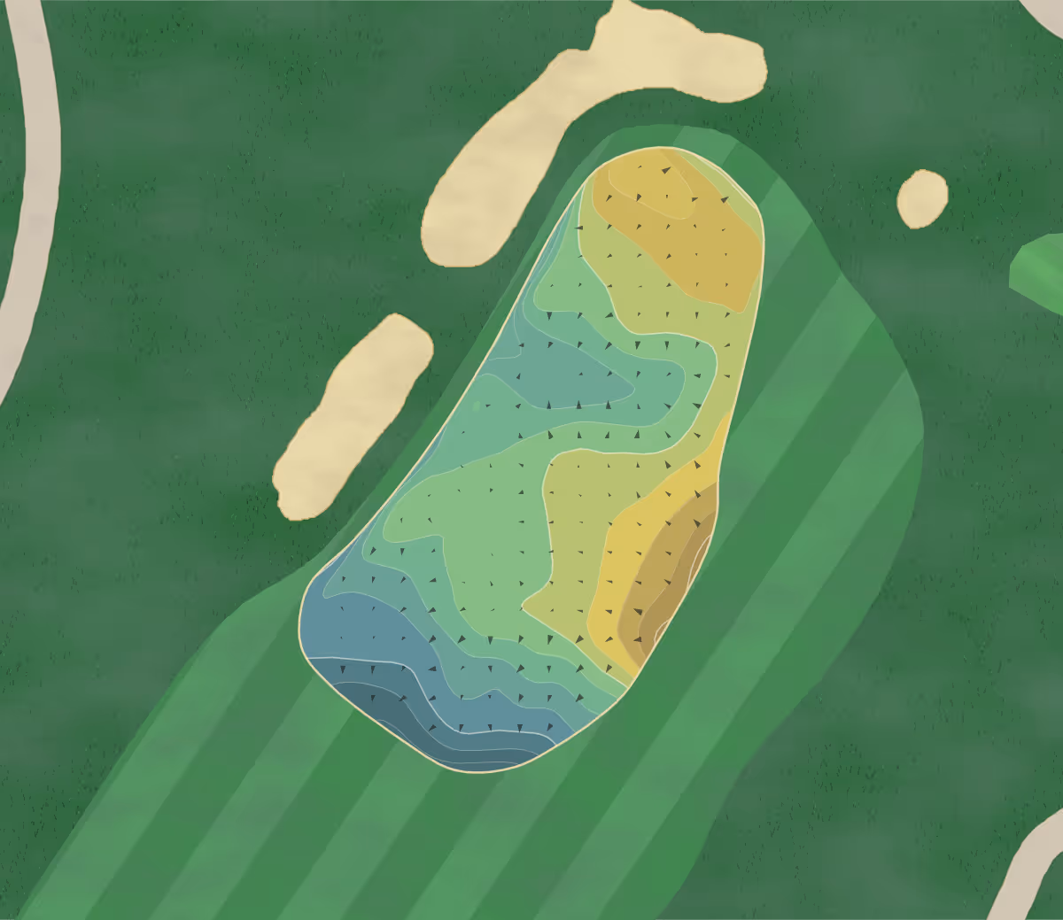 Green contour map of Old Sandwich in Plymouth, Massachusetts — 285 elevation contours at a 3-inch interval with fall-line arrows, traced from 1-meter lidar