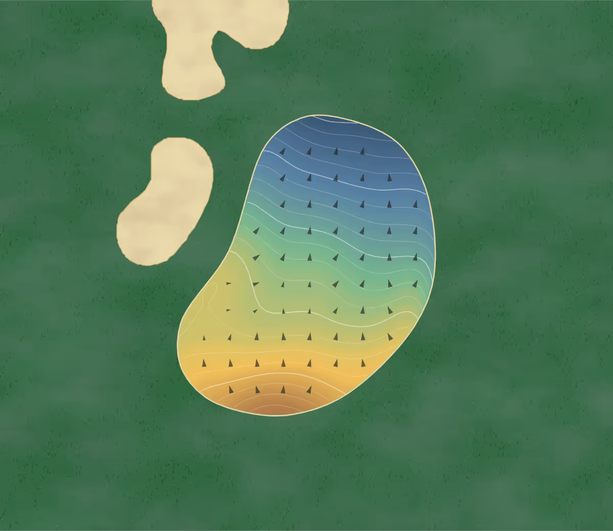 Green contour map of Olde Homeplace in Winston-Salem, North Carolina — 217 elevation contours at a 3-inch interval with fall-line arrows, traced from 1-meter lidar