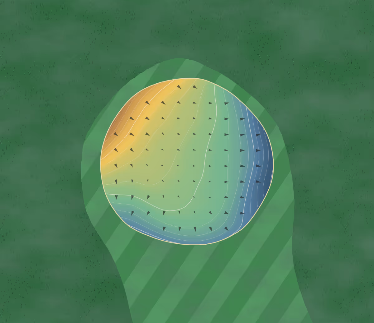 Green contour map of Osakis in Osakis, Minnesota: 107 elevation contours at a 3-inch interval with fall-line arrows, traced from 1-meter lidar