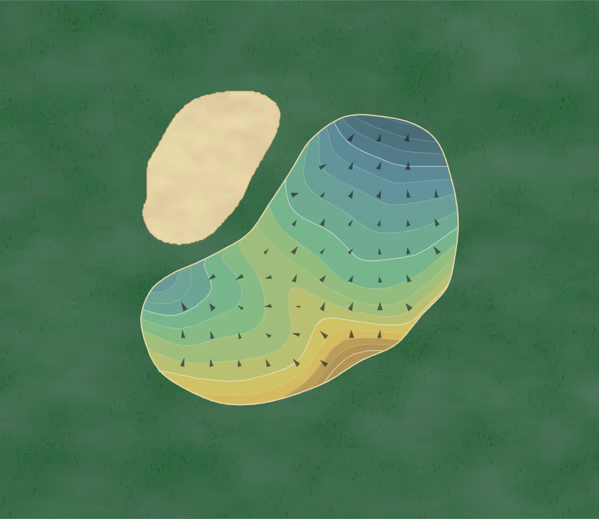 Green contour map of Osceola in Pensacola, Florida — 162 elevation contours at a 3-inch interval with fall-line arrows, traced from 1-meter lidar