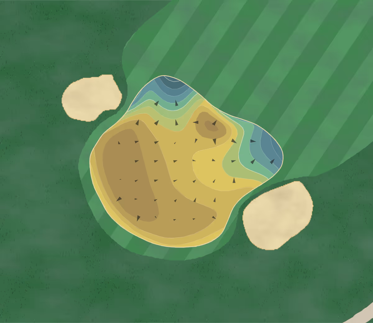 Green contour map of Oso Beach in Corpus Christi, Texas — 192 elevation contours at a 3-inch interval with fall-line arrows, traced from 1-meter lidar