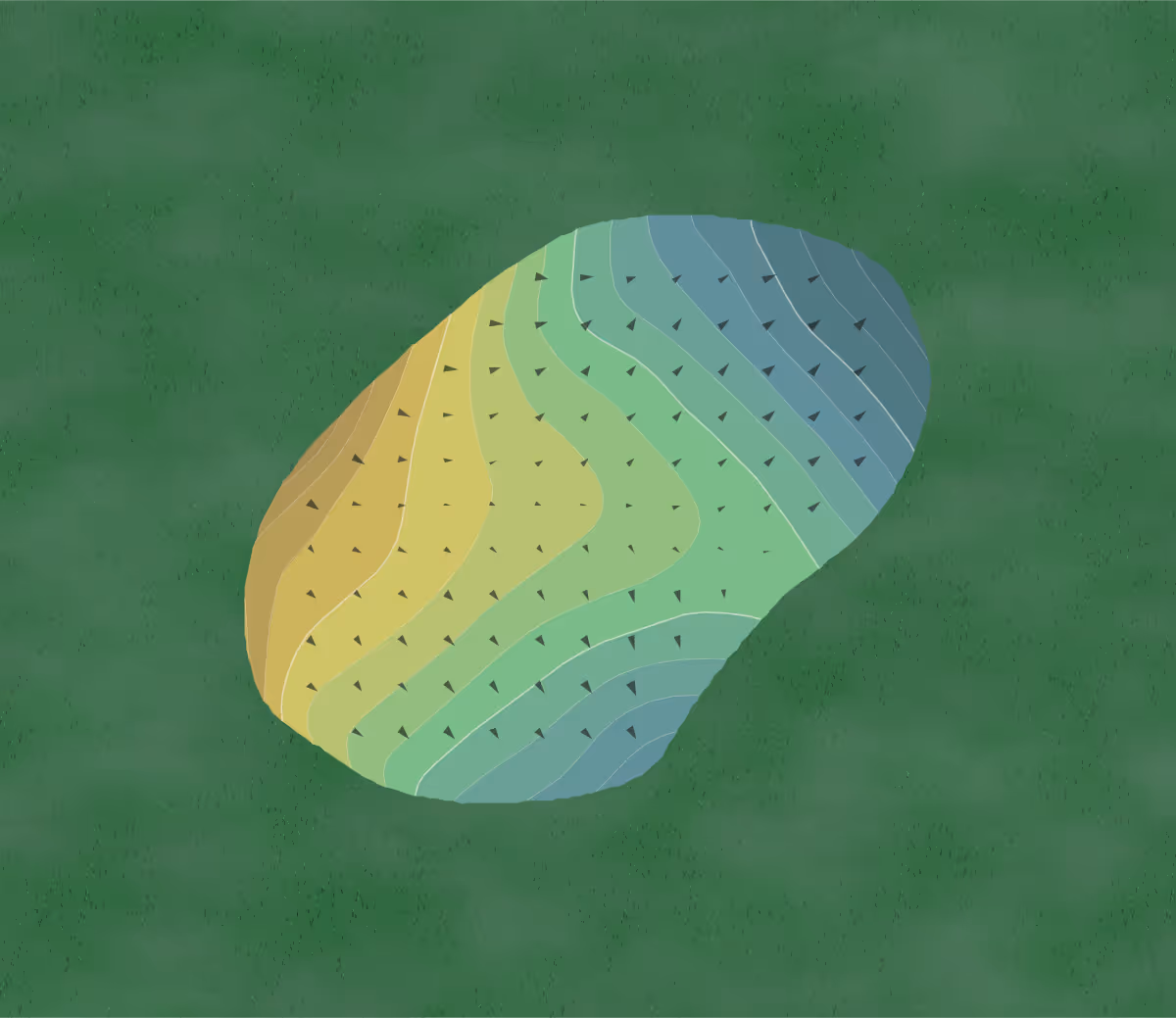 Green contour map of Ottawa Park in Toledo, Ohio — 152 elevation contours at a 3-inch interval with fall-line arrows, traced from 1-meter lidar