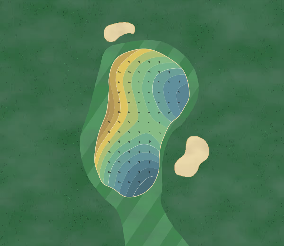 Green contour map of Owosso in Owosso, Michigan — 132 elevation contours at a 3-inch interval with fall-line arrows, traced from 1-meter lidar