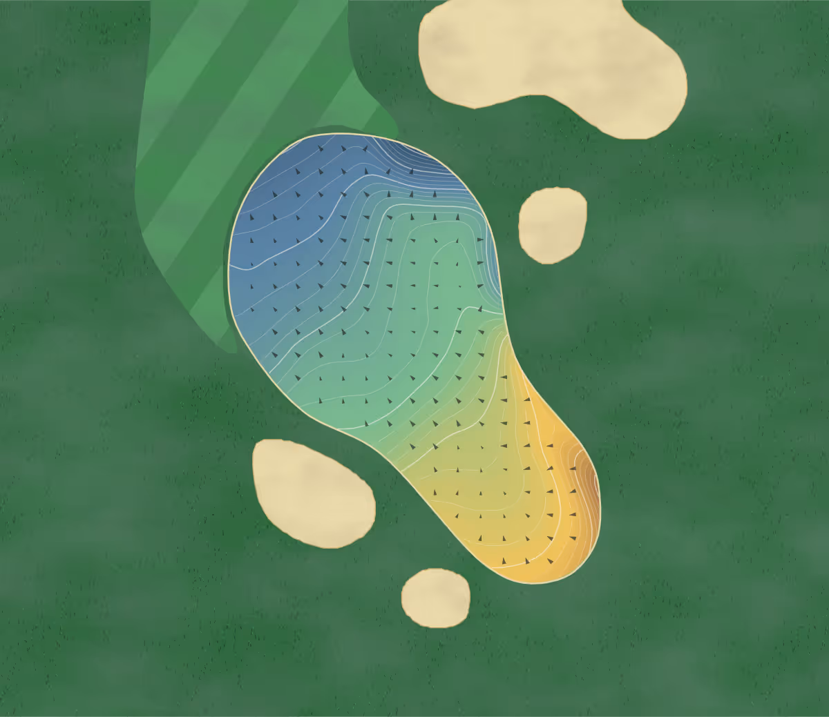 Green contour map of Oxfordshire in Chipping Norton, England: 312 elevation contours at a 8-centimeter interval with fall-line arrows, traced from 1-meter lidar