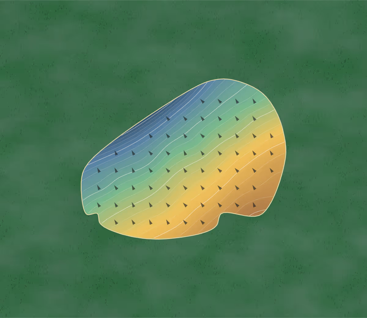 Green contour map of Paradise Lake in Mogadore, Ohio: 184 elevation contours at a 3-inch interval with fall-line arrows, traced from 1-meter lidar