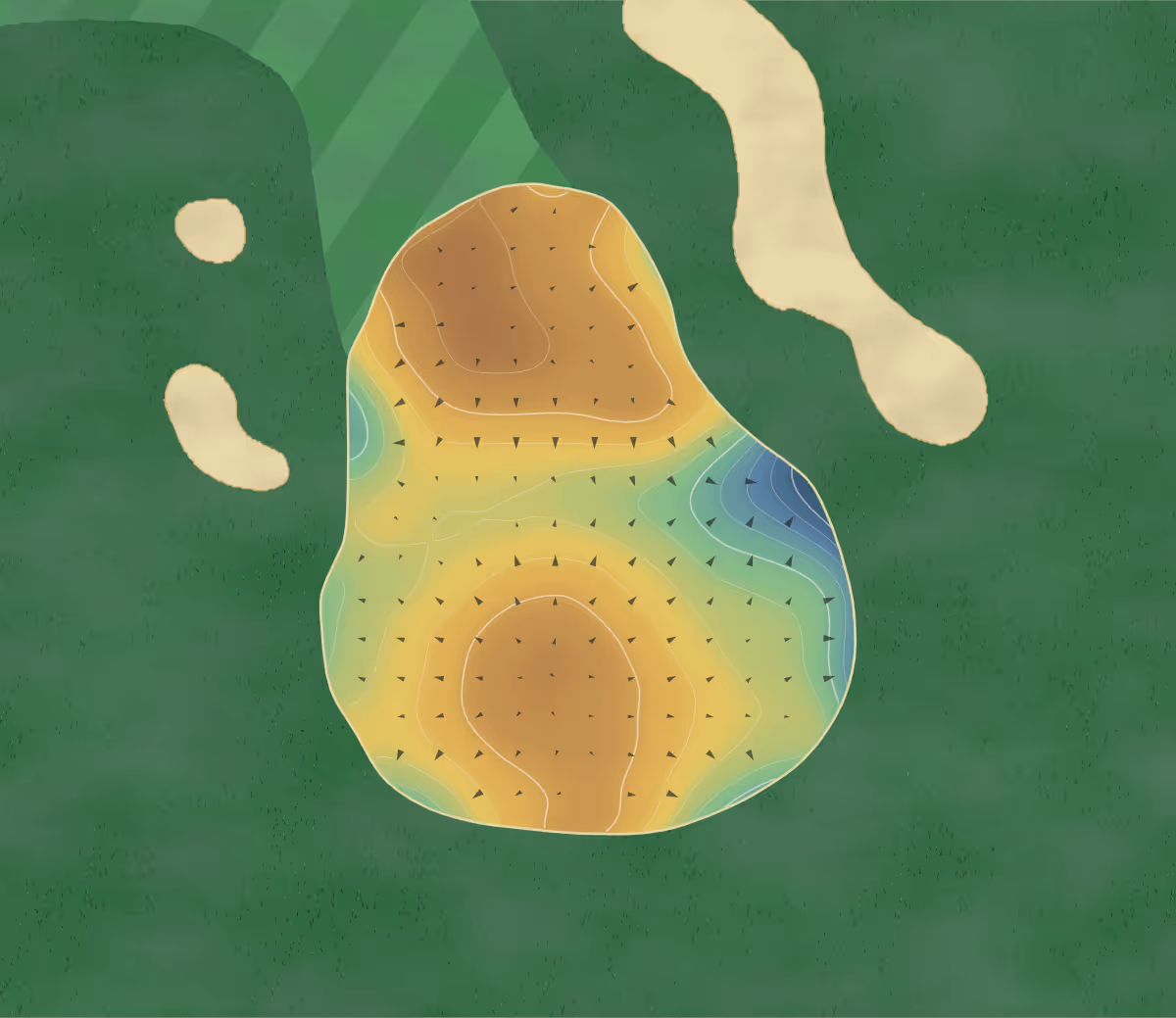 Green contour map of Paradise Pointe in Smithville, Missouri: 342 elevation contours at a 3-inch interval with fall-line arrows, traced from 1-meter lidar