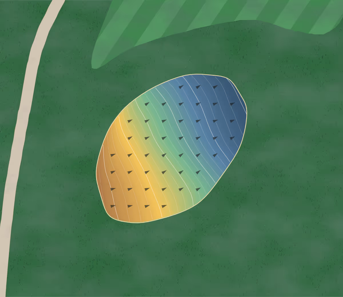 Green contour map of Perryville Country in Perryville, Missouri — 94 elevation contours at a 3-inch interval with fall-line arrows, traced from 1-meter lidar