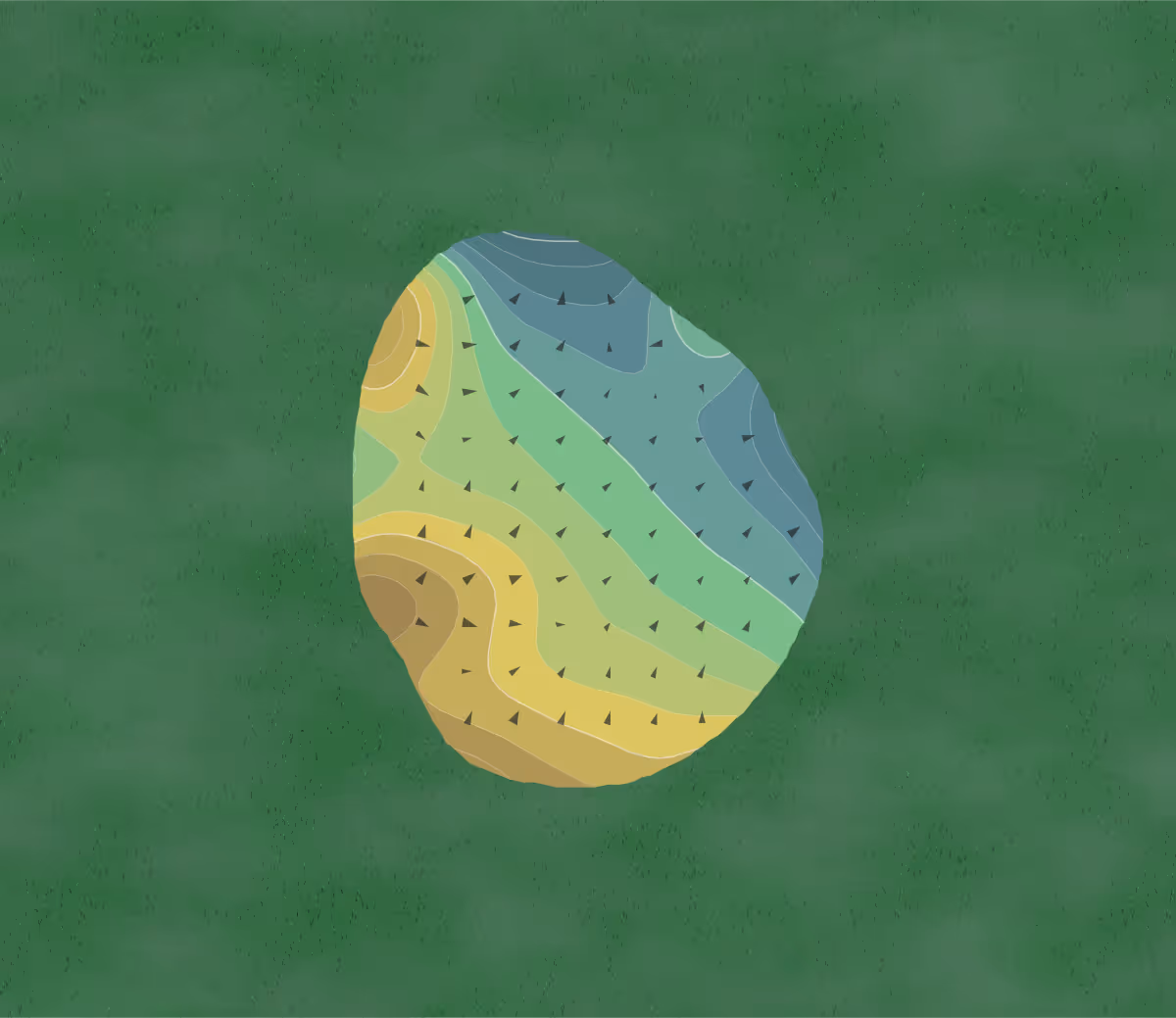 Green contour map of Petoskey Bay View in Petoskey, Michigan — 189 elevation contours at a 3-inch interval with fall-line arrows, traced from 1-meter lidar