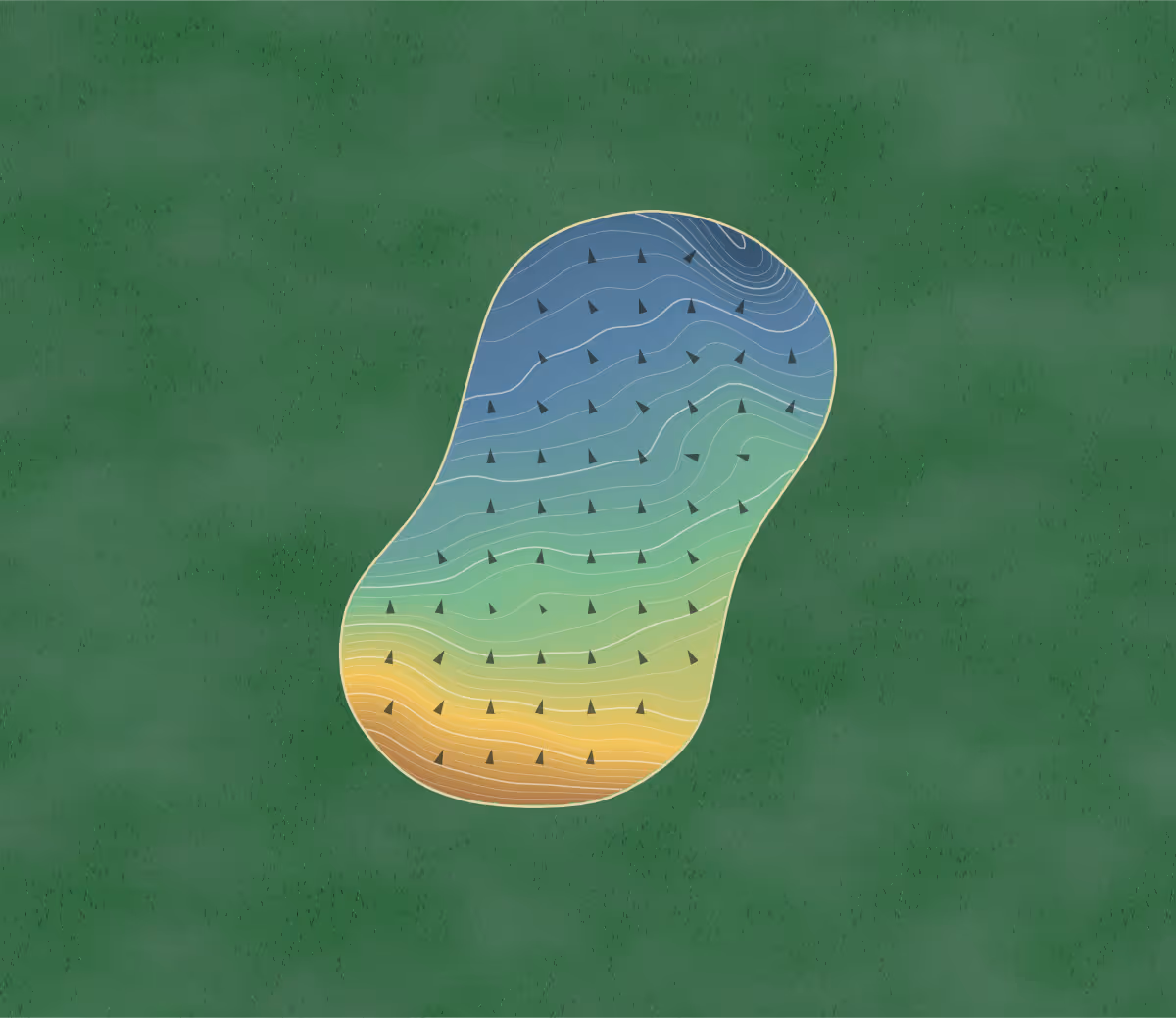 Green contour map of Philadelphia in Philadelphia, Mississippi: 279 elevation contours at a 3-inch interval with fall-line arrows, traced from 1-meter lidar