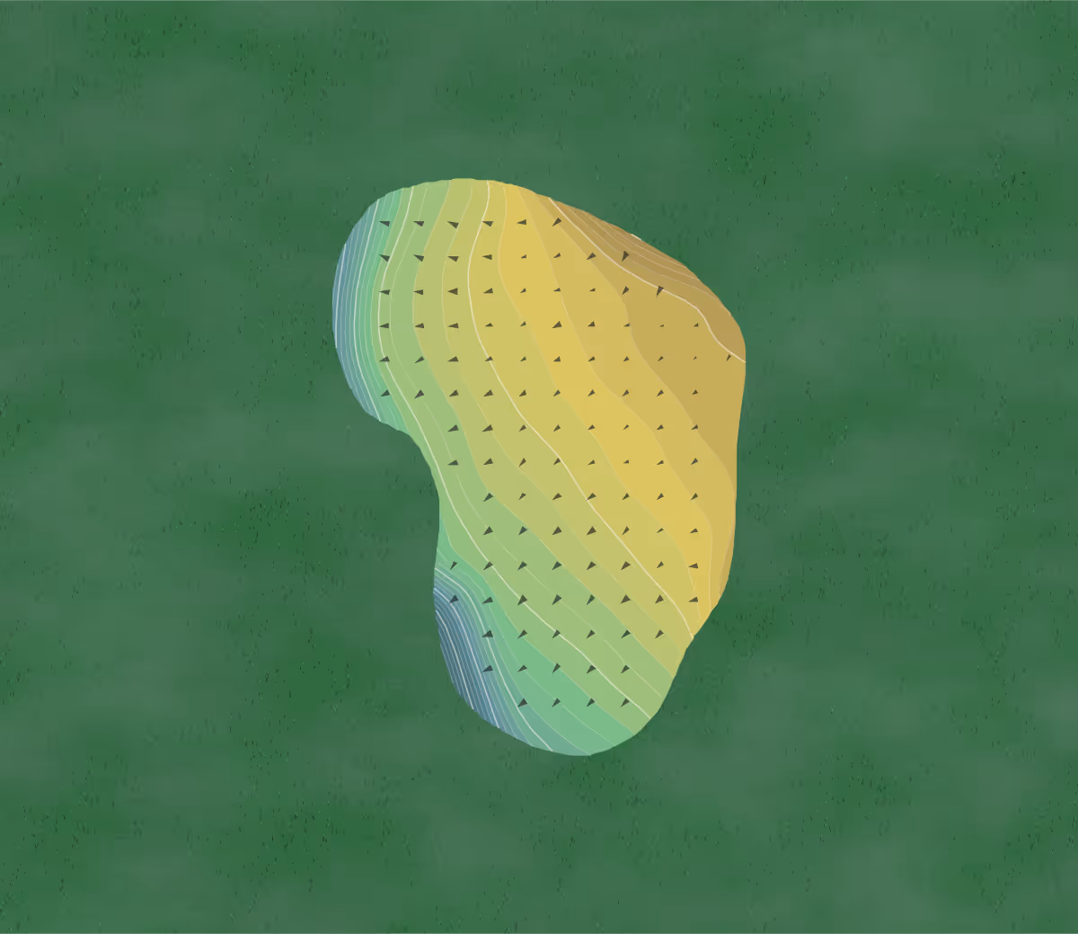 Green contour map of Pine Beach East in Minnesota, United States — 28 elevation contours at a 3-inch interval with fall-line arrows, traced from 1-meter lidar