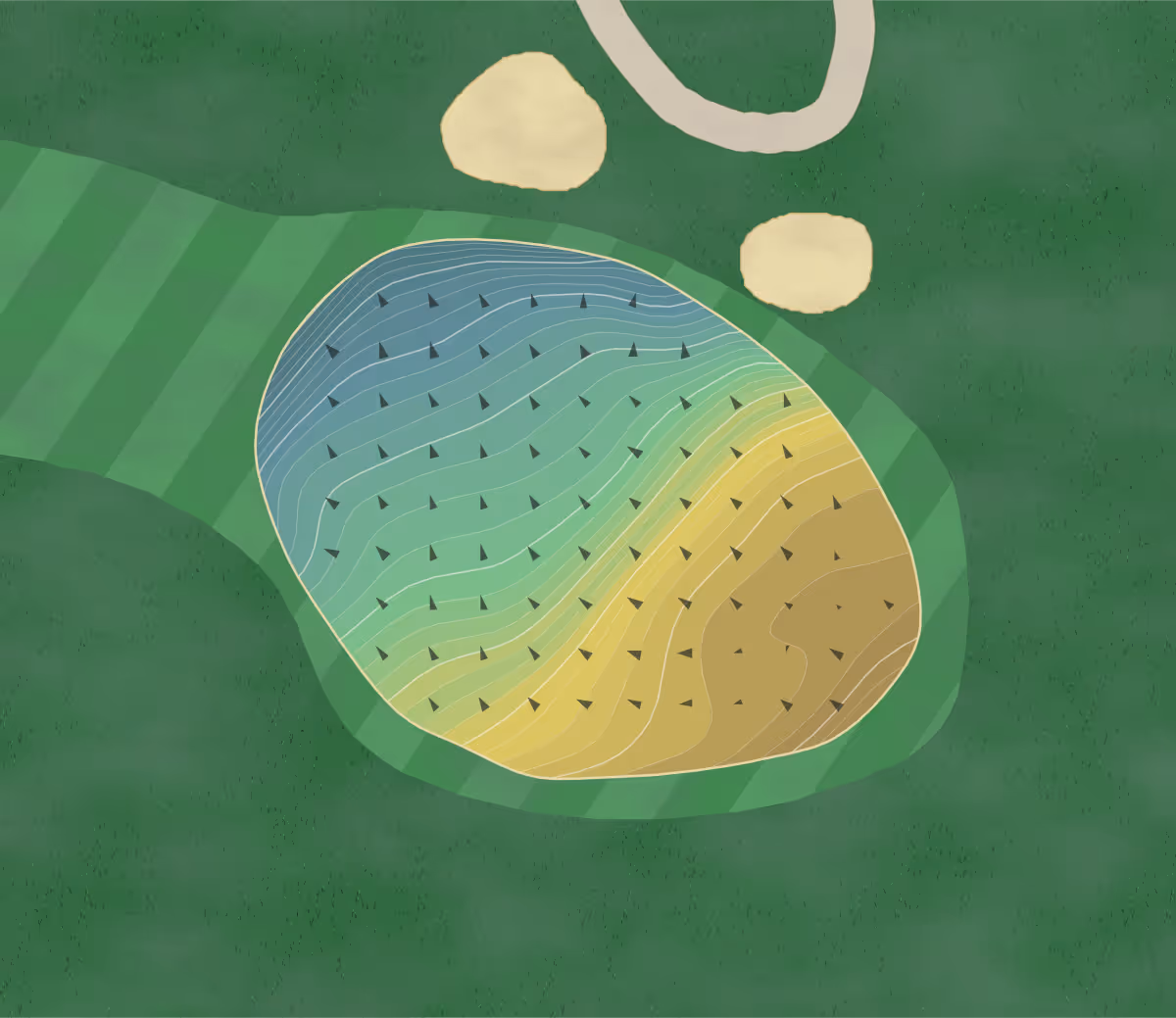 Green contour map of Pine Grove in Spofford, New Hampshire — 148 elevation contours at a 3-inch interval with fall-line arrows, traced from 1-meter lidar
