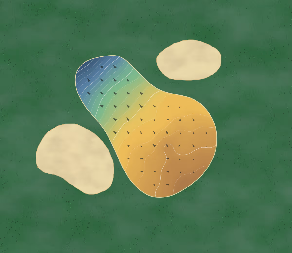 Green contour map of Pineland in Nichols, South Carolina: 143 elevation contours at a 3-inch interval with fall-line arrows, traced from 1-meter lidar