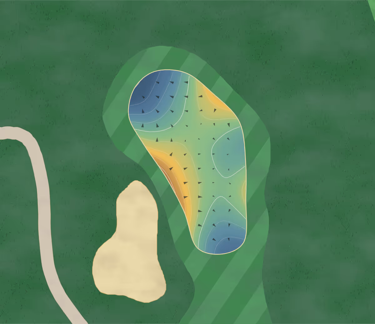 Green contour map of Plantation in Meridian, Idaho — 144 elevation contours at a 3-inch interval with fall-line arrows, traced from 1-meter lidar