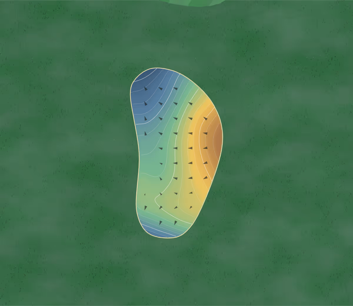 Green contour map of Plattsburg in Plattsburg, Missouri: 211 elevation contours at a 3-inch interval with fall-line arrows, traced from 1-meter lidar