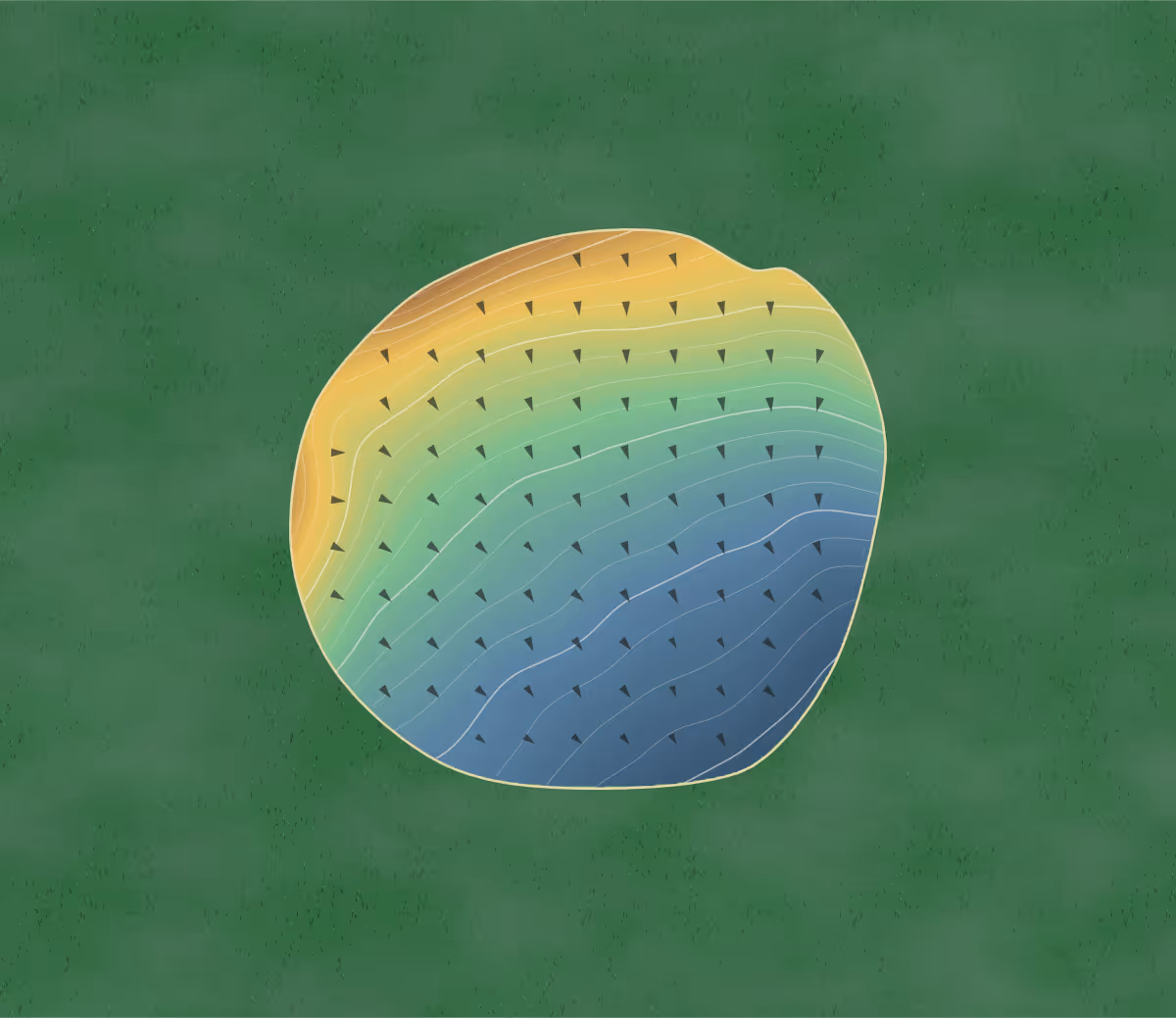 Green contour map of Pleasant View in Middleton, Wisconsin — 91 elevation contours at a 3-inch interval with fall-line arrows, traced from 1-meter lidar