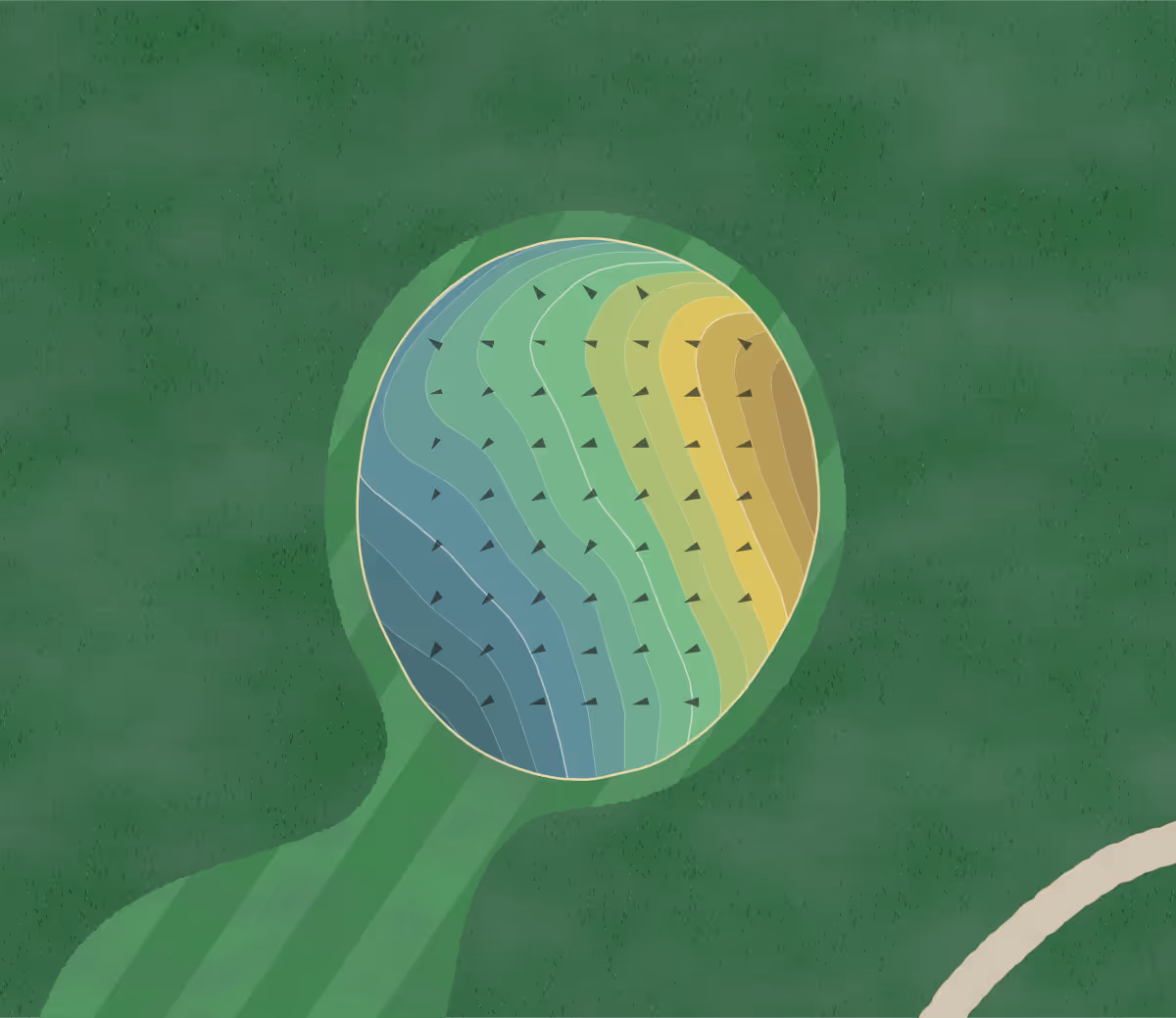 Green contour map of Plum Brook in Sandusky, Ohio — 78 elevation contours at a 3-inch interval with fall-line arrows, traced from 1-meter lidar