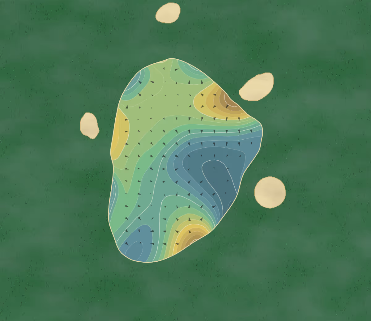 Green contour map of Plum Creek in Castle Rock, Colorado — 259 elevation contours at a 3-inch interval with fall-line arrows, traced from 1-meter lidar