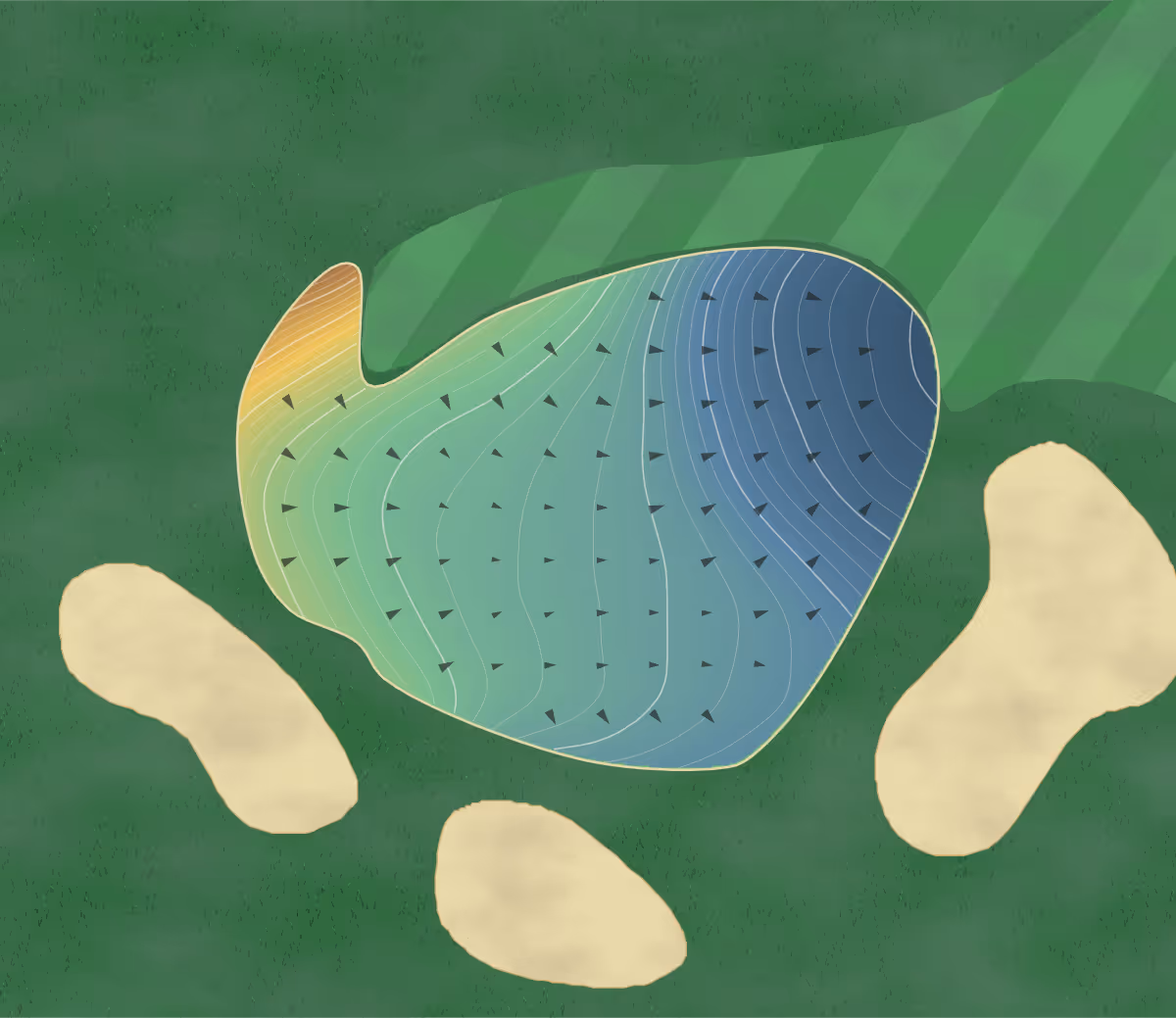 Green contour map of Pohick Bay in Lorton, Virginia: 241 elevation contours at a 3-inch interval with fall-line arrows, traced from 1-meter lidar