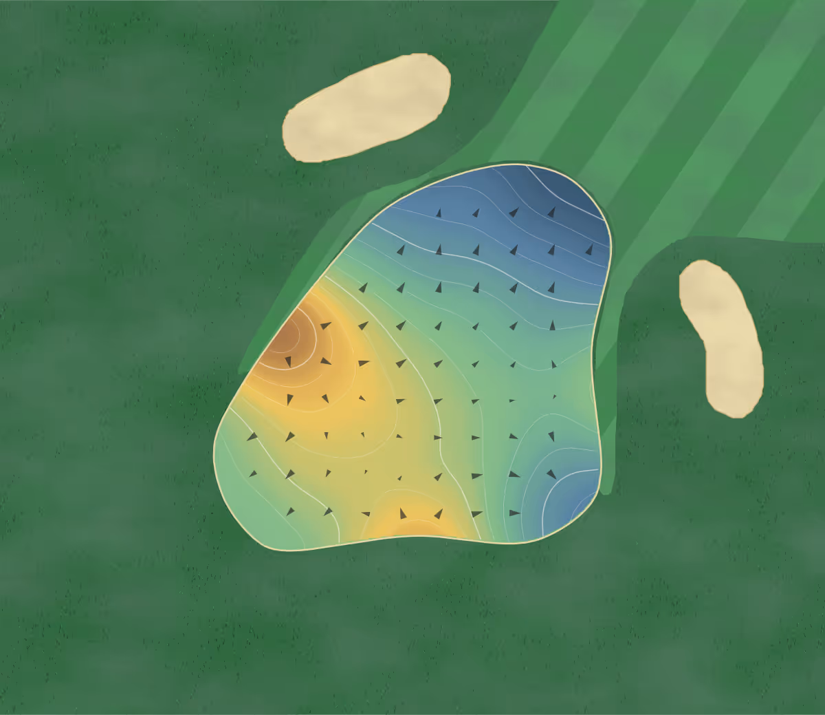 Green contour map of Point Rock in Elkhart, Kansas: 106 elevation contours at a 3-inch interval with fall-line arrows, traced from 1-meter lidar