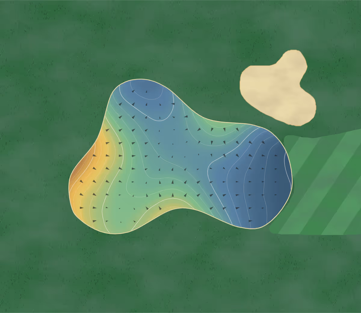 Green contour map of Polson Bay in Polson, Montana: 221 elevation contours at a 3-inch interval with fall-line arrows, traced from 1-meter lidar