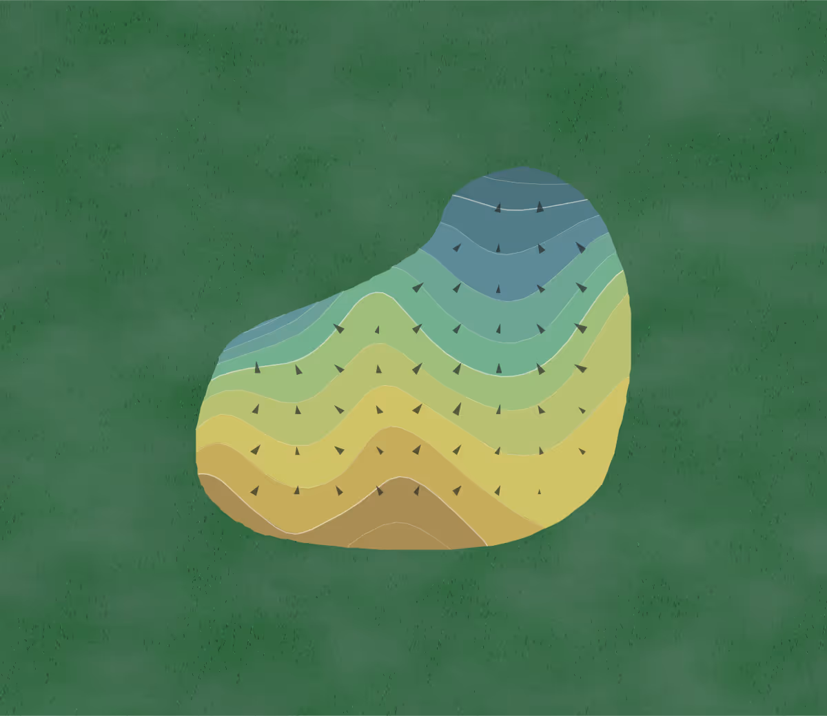 Green contour map of Prairie Lakes in Grand Prairie, Texas — 11 elevation contours at a 3-inch interval with fall-line arrows, traced from 1-meter lidar