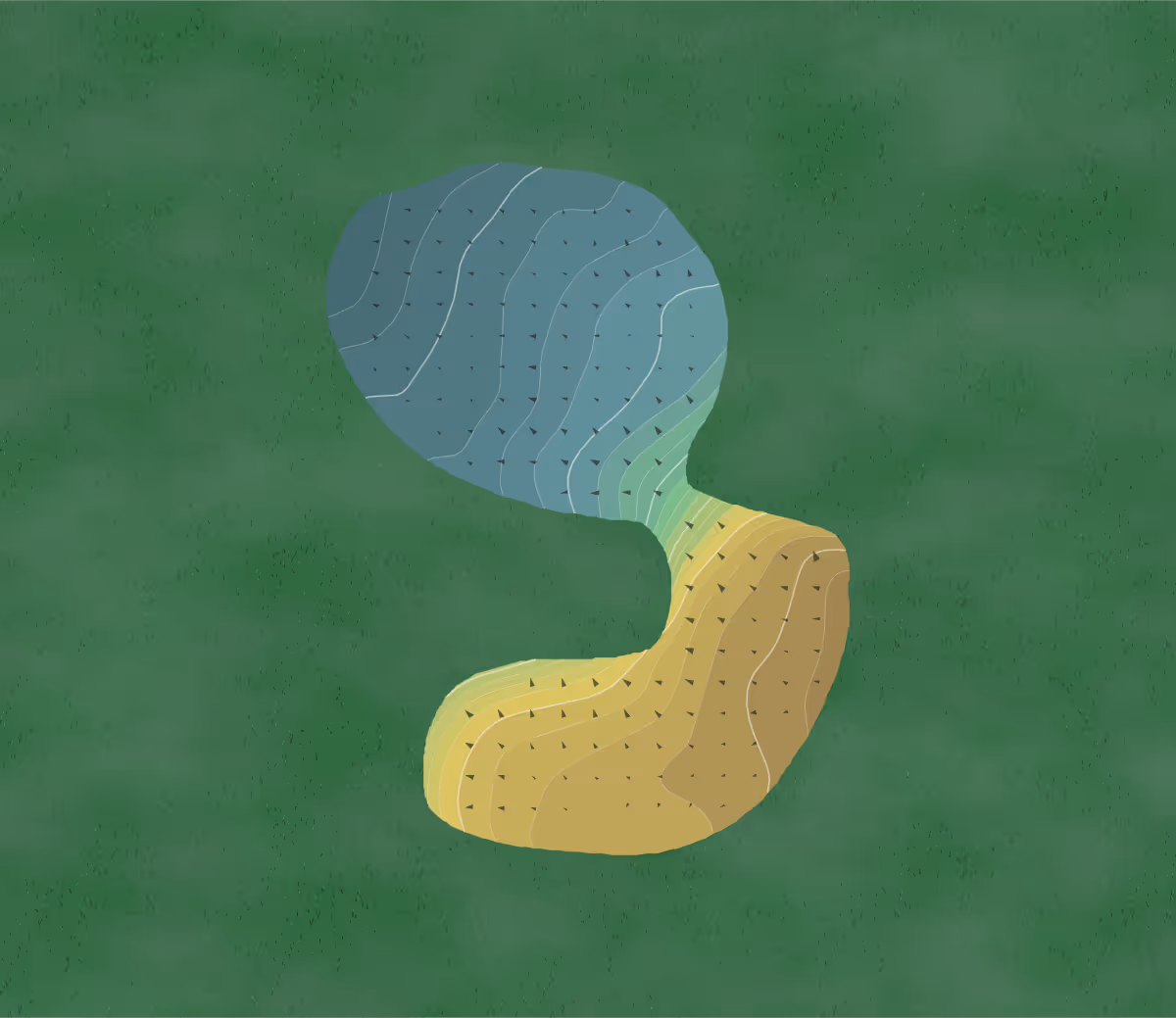 Green contour map of Prairie Ridge in Janesville, Minnesota — 24 elevation contours at a 3-inch interval with fall-line arrows, traced from 1-meter lidar