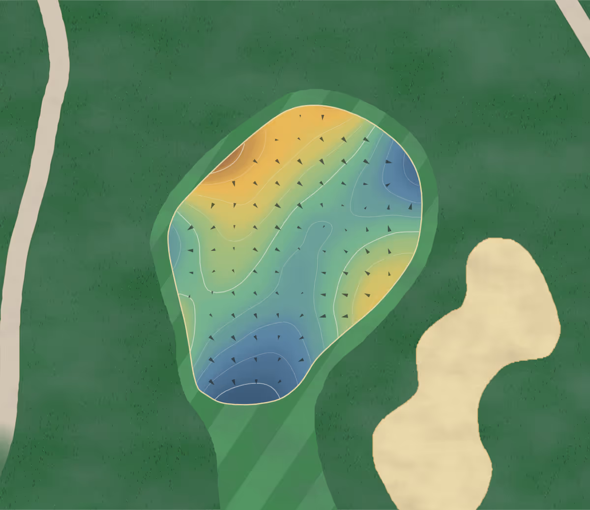Green contour map of Prairieview in Byron, Illinois — 178 elevation contours at a 3-inch interval with fall-line arrows, traced from 1-meter lidar